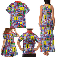 New Caledonia Joyeux Noel Family Matching Tank Maxi Dress and Hawaiian Shirt Pacific Patchwork Xmas Vibes LT9 - Polynesian Pride
