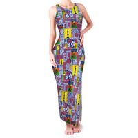 New Caledonia Joyeux Noel Family Matching Tank Maxi Dress and Hawaiian Shirt Pacific Patchwork Xmas Vibes - Polynesian Pride