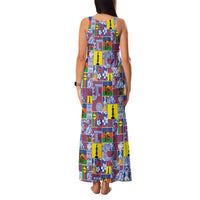 New Caledonia Joyeux Noel Family Matching Tank Maxi Dress and Hawaiian Shirt Pacific Patchwork Xmas Vibes - Polynesian Pride
