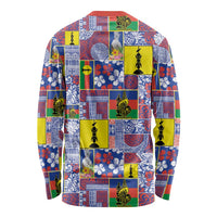 New Caledonia Joyeux Noel Long Sleeve Shirt Pacific Patchwork Xmas Vibes - Polynesian Pride