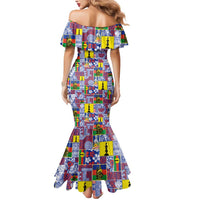 New Caledonia Joyeux Noel Mermaid Dress Pacific Patchwork Xmas Vibes - Polynesian Pride
