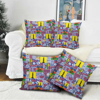 New Caledonia Joyeux Noel Pillow Cover Pacific Patchwork Xmas Vibes - Polynesian Pride