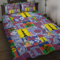 New Caledonia Joyeux Noel Quilt Bed Set Pacific Patchwork Xmas Vibes - Polynesian Pride