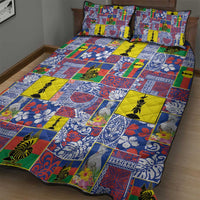 New Caledonia Joyeux Noel Quilt Bed Set Pacific Patchwork Xmas Vibes - Polynesian Pride