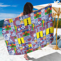 New Caledonia Joyeux Noel Sarong Pacific Patchwork Xmas Vibes - Polynesian Pride