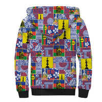 New Caledonia Joyeux Noel Sherpa Hoodie Pacific Patchwork Xmas Vibes - Polynesian Pride
