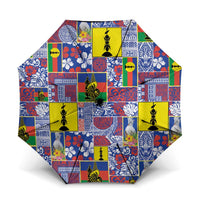 New Caledonia Joyeux Noel Umbrella Pacific Patchwork Xmas Vibes - Polynesian Pride