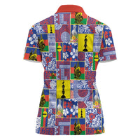New Caledonia Joyeux Noel Women Polo Shirt Pacific Patchwork Xmas Vibes LT9 - Polynesian Pride
