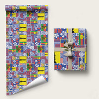 New Caledonia Joyeux Noel Wrapping Paper Pacific Patchwork Xmas Vibes - Polynesian Pride