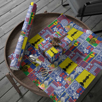 New Caledonia Joyeux Noel Wrapping Paper Pacific Patchwork Xmas Vibes - Polynesian Pride