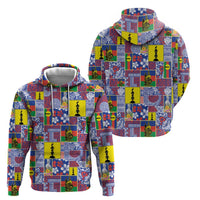 New Caledonia Joyeux Noel Zip Hoodie Pacific Patchwork Xmas Vibes - Polynesian Pride