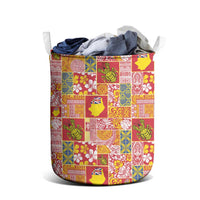 Niue Monuina e Kilisimasi Laundry Basket Pacific Patchwork Xmas Vibes - Polynesian Pride