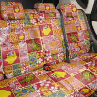 Niue Monuina e Kilisimasi Back Car Seat Cover Pacific Patchwork Xmas Vibes - Polynesian Pride