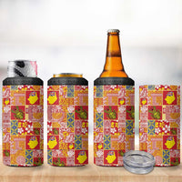 Niue Monuina e Kilisimasi 4 in 1 Can Cooler Tumbler Pacific Patchwork Xmas Vibes - Polynesian Pride