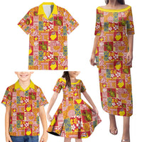 Niue Monuina e Kilisimasi Family Matching Puletasi and Hawaiian Shirt Pacific Patchwork Xmas Vibes LT9 - Polynesian Pride