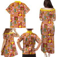 Niue Monuina e Kilisimasi Family Matching Puletasi and Hawaiian Shirt Pacific Patchwork Xmas Vibes LT9 - Polynesian Pride