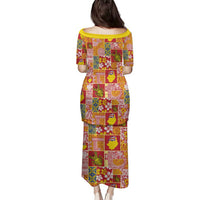 Niue Monuina e Kilisimasi Family Matching Puletasi and Hawaiian Shirt Pacific Patchwork Xmas Vibes LT9 - Polynesian Pride