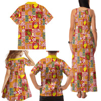 Niue Monuina e Kilisimasi Family Matching Tank Maxi Dress and Hawaiian Shirt Pacific Patchwork Xmas Vibes - Polynesian Pride