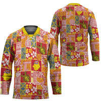 Niue Monuina e Kilisimasi Hockey Jersey Pacific Patchwork Xmas Vibes - Polynesian Pride