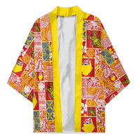 Niue Monuina e Kilisimasi Kimono Pacific Patchwork Xmas Vibes - Polynesian Pride