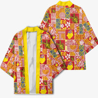 Niue Monuina e Kilisimasi Kimono Pacific Patchwork Xmas Vibes - Polynesian Pride