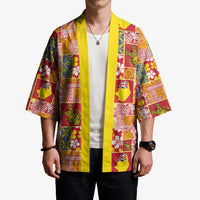 Niue Monuina e Kilisimasi Kimono Pacific Patchwork Xmas Vibes - Polynesian Pride