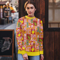 Niue Monuina e Kilisimasi Ugly Christmas Sweater Pacific Patchwork Xmas Vibes - Polynesian Pride