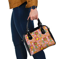 Niue Monuina e Kilisimasi Shoulder Handbag Pacific Patchwork Xmas Vibes LT9 - Polynesian Pride
