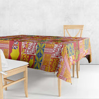 Niue Monuina e Kilisimasi Tablecloth Pacific Patchwork Xmas Vibes - Polynesian Pride