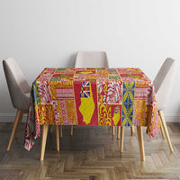 Niue Monuina e Kilisimasi Tablecloth Pacific Patchwork Xmas Vibes - Polynesian Pride