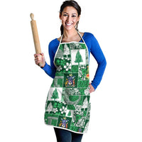 Norfolk Island Meri Krismas Apron Pacific Patchwork Xmas Vibes - Polynesian Pride