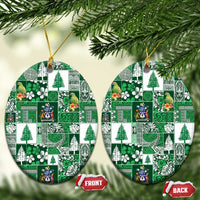 Norfolk Island Meri Krismas Ceramic Ornament Pacific Patchwork Xmas Vibes - Polynesian Pride