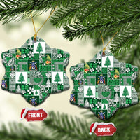 Norfolk Island Meri Krismas Ceramic Ornament Pacific Patchwork Xmas Vibes - Polynesian Pride