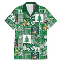 Norfolk Island Meri Krismas Family Matching Mermaid Dress and Hawaiian Shirt Pacific Patchwork Xmas Vibes - Polynesian Pride