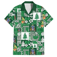 Norfolk Island Meri Krismas Hawaiian Shirt Pacific Patchwork Xmas Vibes LT9 Green - Polynesian Pride