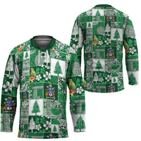 Norfolk Island Meri Krismas Hockey Jersey Pacific Patchwork Xmas Vibes - Polynesian Pride