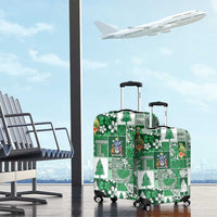 Norfolk Island Meri Krismas Luggage Cover Pacific Patchwork Xmas Vibes - Polynesian Pride