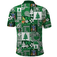 Norfolk Island Meri Krismas Polo Shirt Pacific Patchwork Xmas Vibes - Polynesian Pride