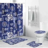 Northern Mariana Islands Magof Nochebuena Bathroom Set Pacific Patchwork Xmas Vibes - Polynesian Pride