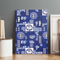 Northern Mariana Islands Magof Nochebuena Canvas Wall Art Pacific Patchwork Xmas Vibes - Polynesian Pride