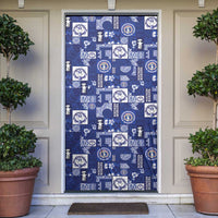 Northern Mariana Islands Magof Nochebuena Door Cover Pacific Patchwork Xmas Vibes - Polynesian Pride