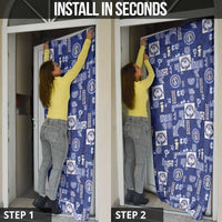 Northern Mariana Islands Magof Nochebuena Door Cover Pacific Patchwork Xmas Vibes - Polynesian Pride