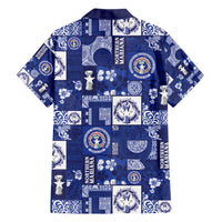 Northern Mariana Islands Magof Nochebuena Family Matching Off Shoulder Short Dress and Hawaiian Shirt Pacific Patchwork Xmas Vibes LT9 - Polynesian Pride