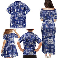 Northern Mariana Islands Magof Nochebuena Family Matching Puletasi and Hawaiian Shirt Pacific Patchwork Xmas Vibes - Polynesian Pride