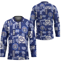 Northern Mariana Islands Magof Nochebuena Hockey Jersey Pacific Patchwork Xmas Vibes - Polynesian Pride