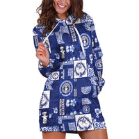 Northern Mariana Islands Magof Nochebuena Hoodie Dress Pacific Patchwork Xmas Vibes - Polynesian Pride