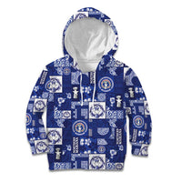 Northern Mariana Islands Magof Nochebuena Kid Hoodie Pacific Patchwork Xmas Vibes - Polynesian Pride