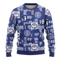 Northern Mariana Islands Magof Nochebuena Ugly Christmas Sweater Pacific Patchwork Xmas Vibes - Polynesian Pride