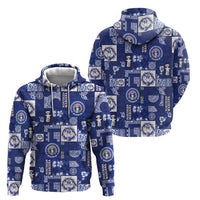 Northern Mariana Islands Magof Nochebuena Zip Hoodie Pacific Patchwork Xmas Vibes - Polynesian Pride