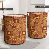 Rotuma Faiakse'ea 'e Kirisimasi Laundry Basket Pacific Patchwork Xmas Vibes - Polynesian Pride